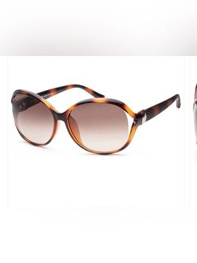 Salvatore Ferragamo Tortoiseshell Sunglasses with Brown Gradient Lenses